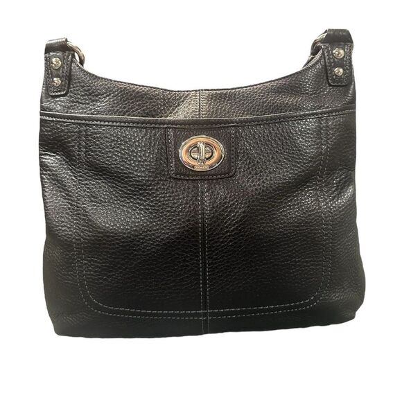 Coach F19265 Black Pebbled Leather Crossbody - Picture 3 of 15